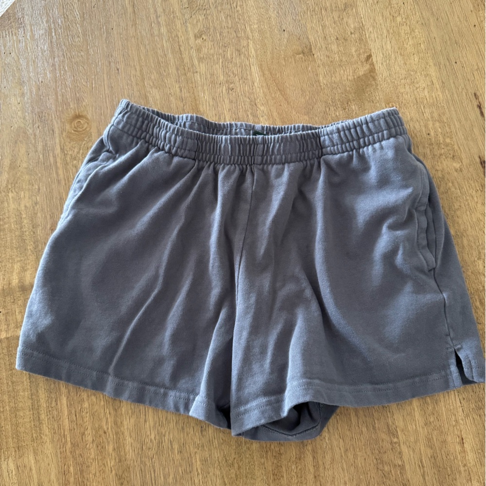 Women's Mid-Rise Dorm Shorts - Wild Fable Gray S: Cotton Jersey,  3.5" Inseam - Picture 4 of 5